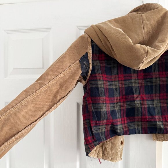 NSF "Rusty" Crop Hooded Corduroy Jacket in "Copper", size Small - Picture 10 of 16